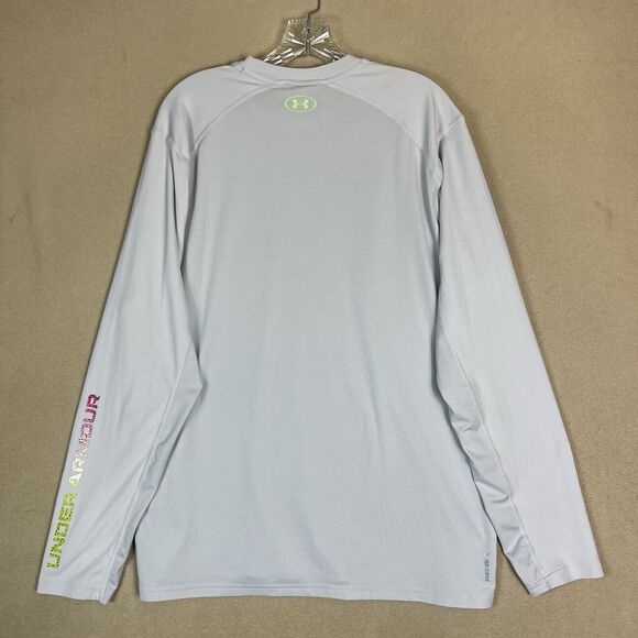 Under Armour Shirt Mens Large Gray Iso-Chill Shorebreak Gradient Fishing Tee - Picture 12 of 13